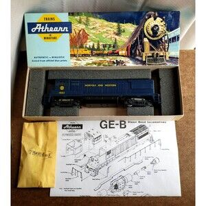 Vintage ATHEARN HO Scale  GE U28B Diesel LOCOMOTIVE Norfolk & Western #1903 Blue